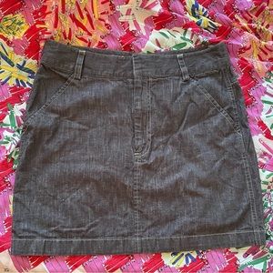 Banana Republic black/dark wash denim mini skirt